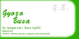 gyozo busa business card