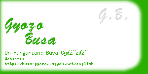 gyozo busa business card